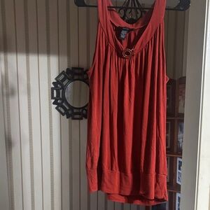 Cable & Gauge Red Camisole with Ring Detail